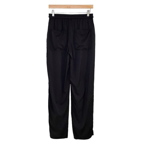 NWT The Foxy Kind Relaxed Rebel High Rise Drawstring Slit Hem Pants Black Medium - Picture 8 of 16